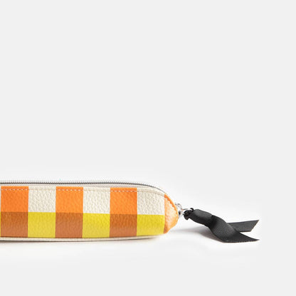 Caroline Gardner Multi Check Pencil Case