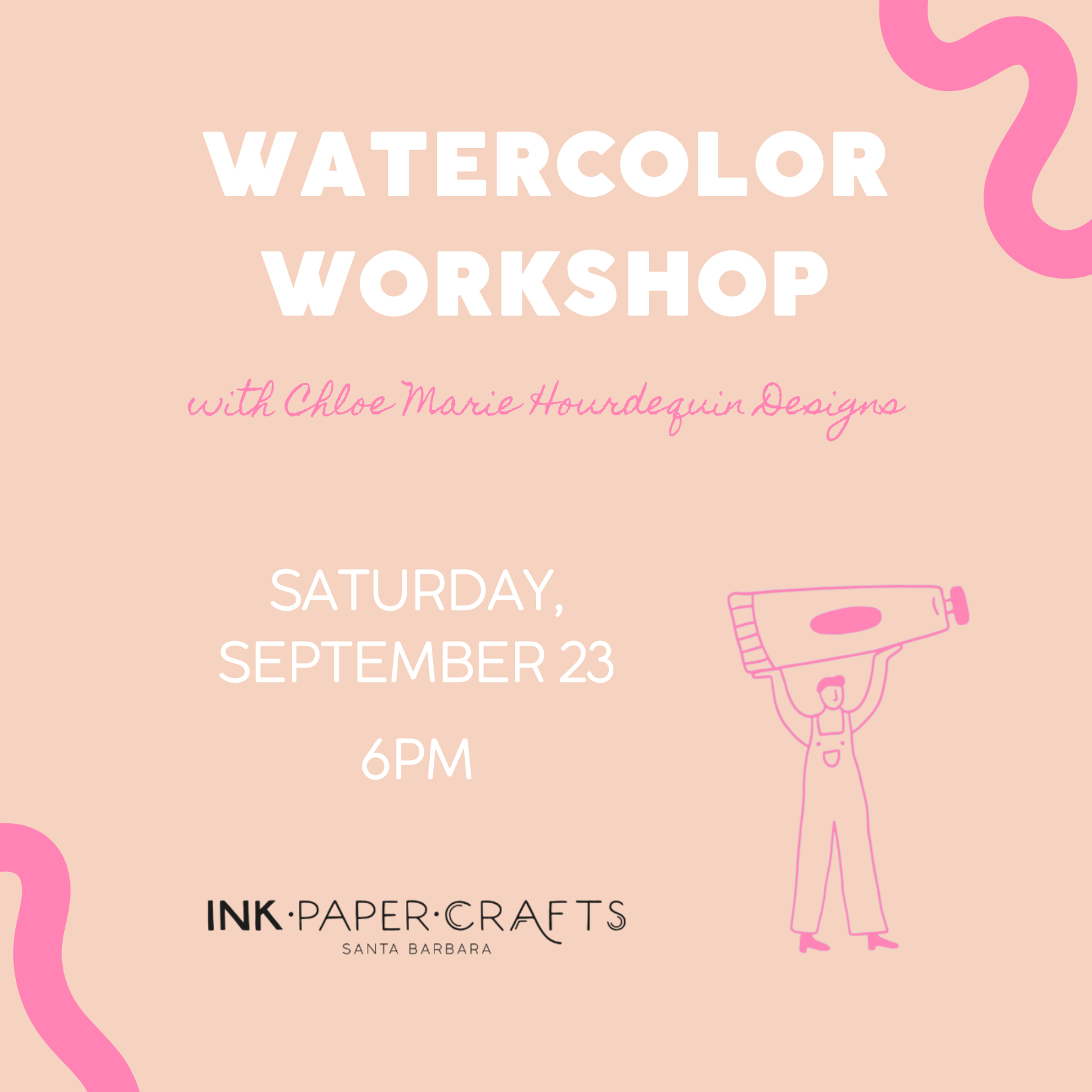 WORKSHOP -  Watercolor with CMH Designs - Saturday, September 23, 2023
