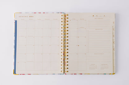 Good Juju Ink - 2026 Bows Pattern Toss 17-Month Large Spiral Planner