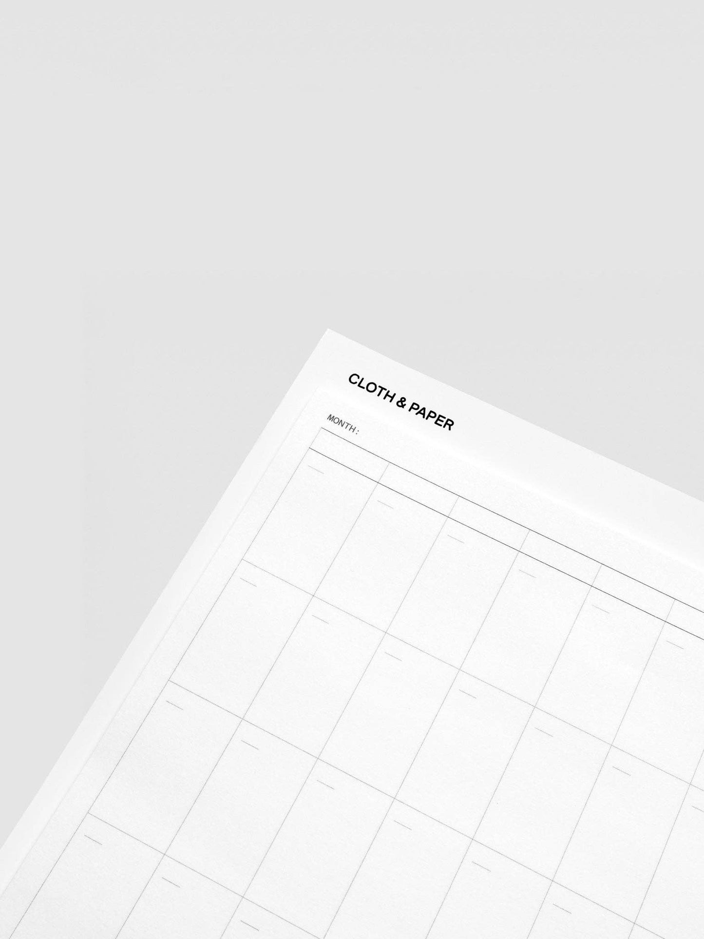 Cloth & Paper - Sticky Note Set - Monthly Overview