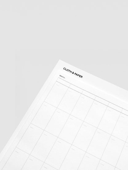 Cloth & Paper - Sticky Note Set - Monthly Overview