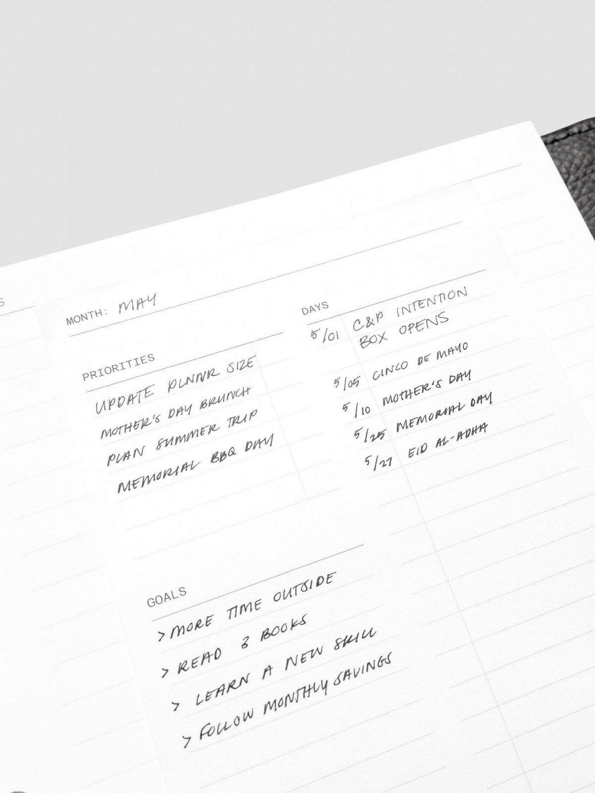 Cloth & Paper - Sticky Note Set - Monthly Overview