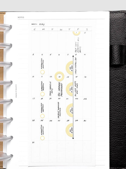 Cloth & Paper - Sticky Note Set - Monthly Overview