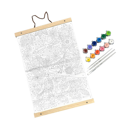Ooly - Paintology: Paint-By-Number Canvas Kit - Blue Birds