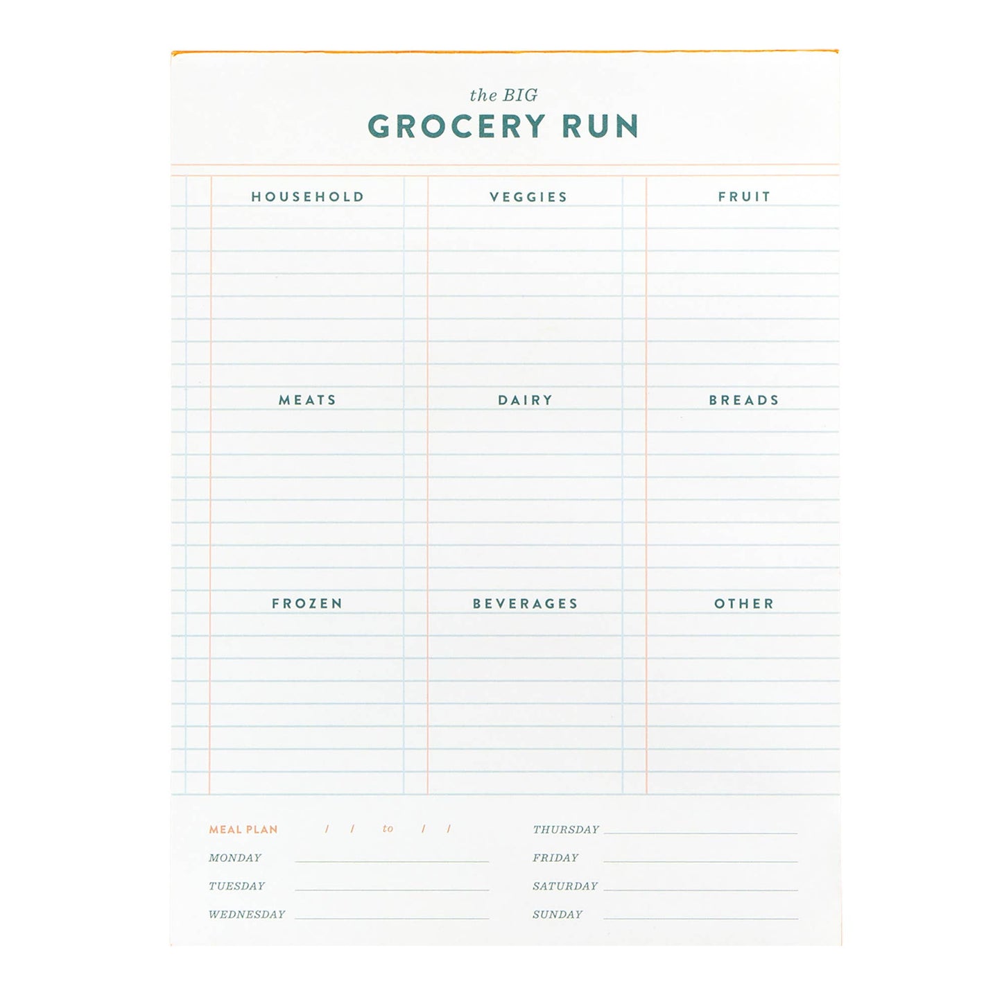 Studio Calico - Notepad - Grocery Run 6x8 Weekly