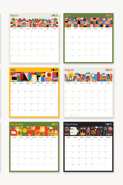 Lisa Congdon Art & Illustration 2026 Magnetic Calendar by Lisa Congdon