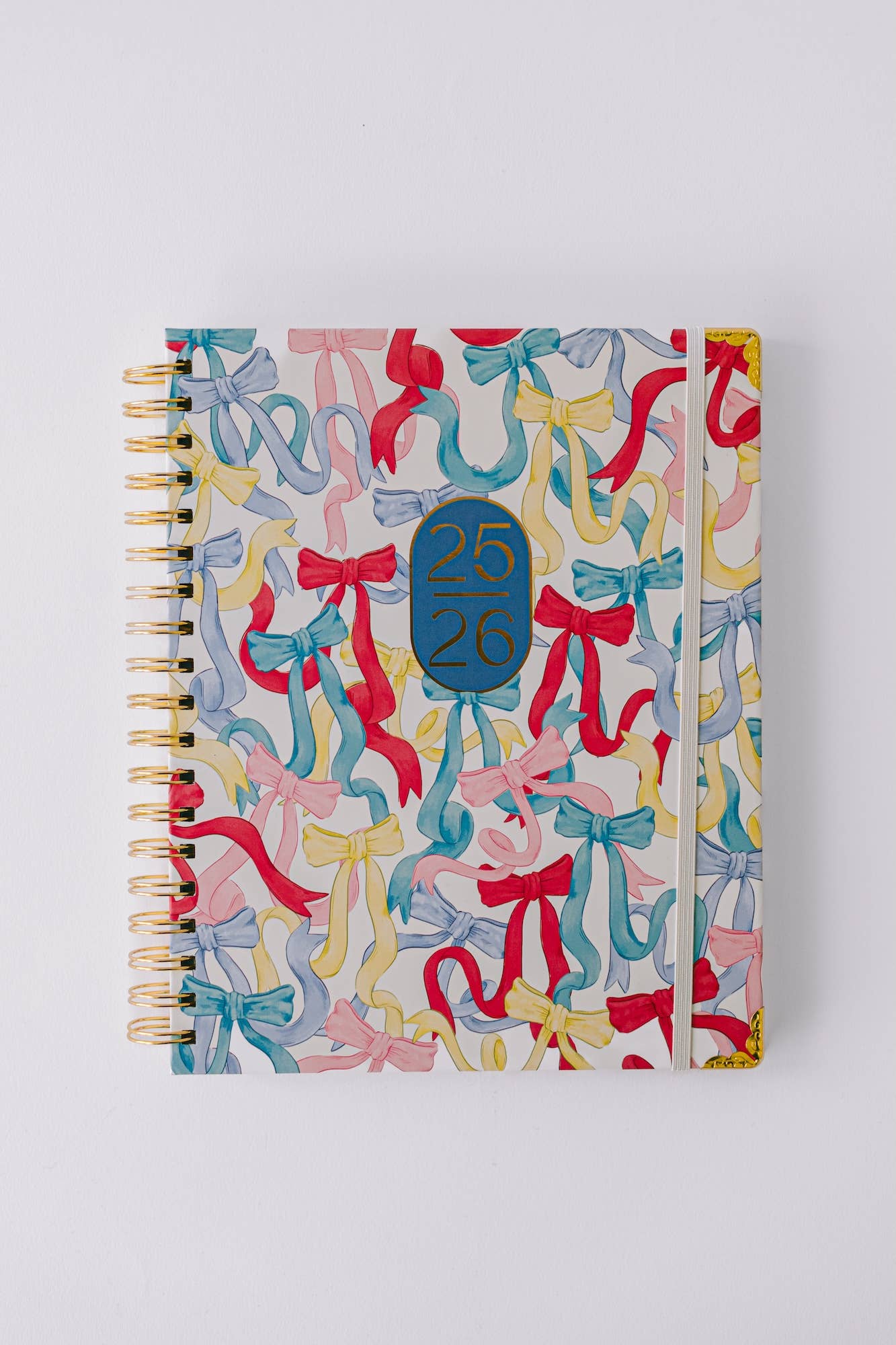 Good Juju Ink - 2026 Bows Pattern Toss 17-Month Large Spiral Planner