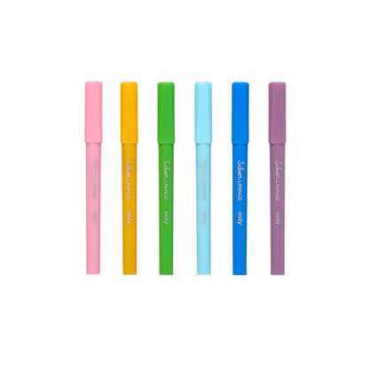 Ooly - Silver Linings: Colorful Outline Markers - Set of 6