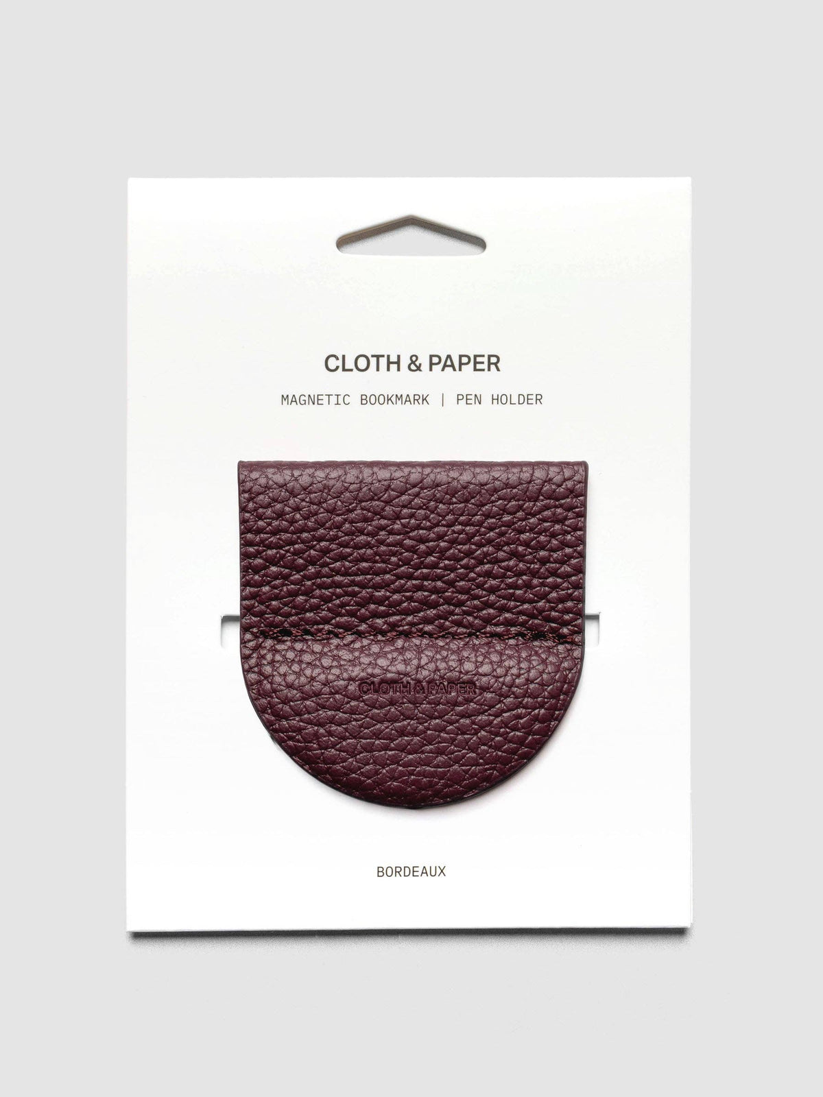 Cloth & Paper - Magnetic Bookmark Pen Holder - Leather