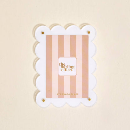 The Darling Effect - Mini Acrylic Picture Frame Magnet–White