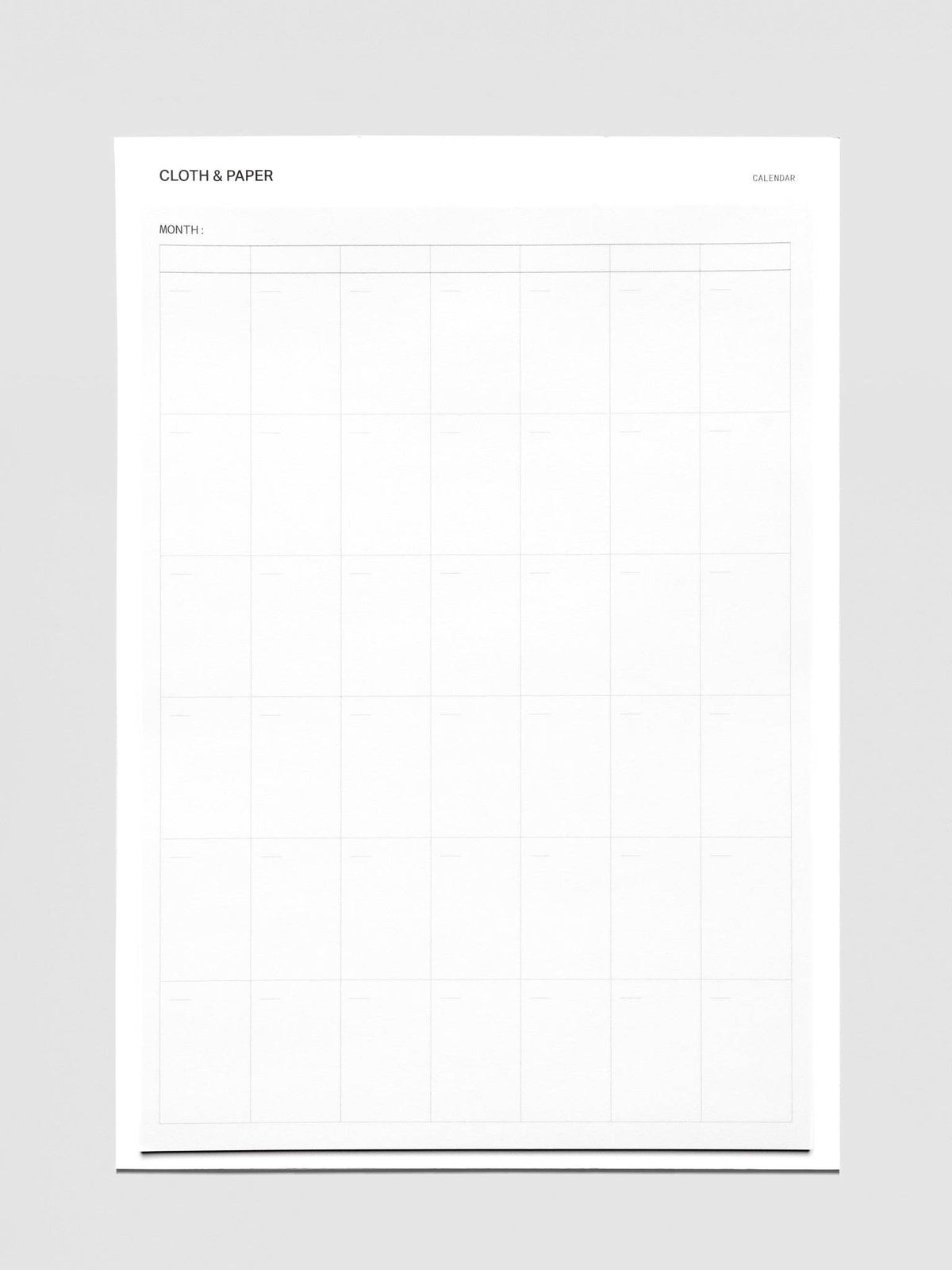 Cloth & Paper - Sticky Note Set - Monthly Overview
