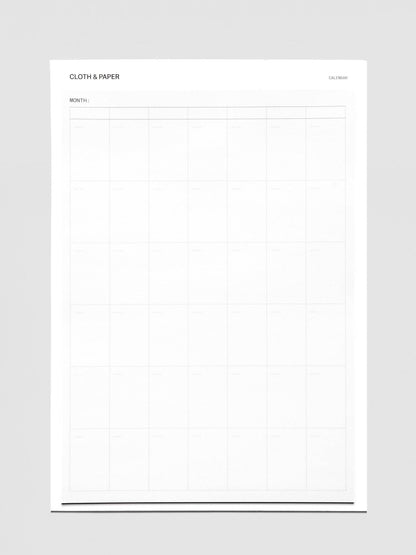 Cloth & Paper - Sticky Note Set - Monthly Overview