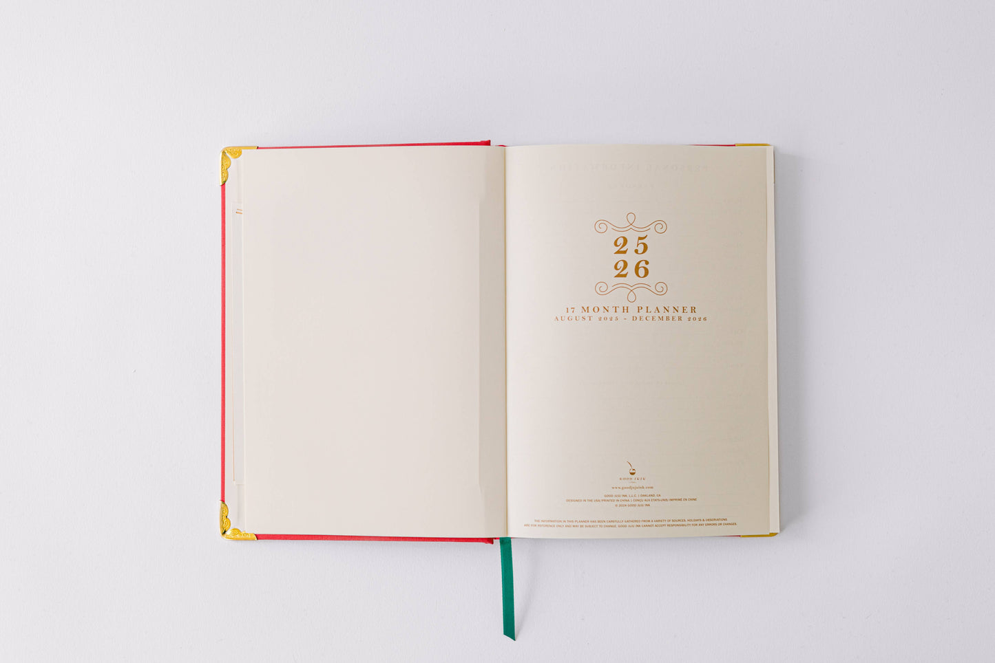 Good Juju Ink - 2026 Tulip Blind Embossed 17-Month Medium Bound Planner