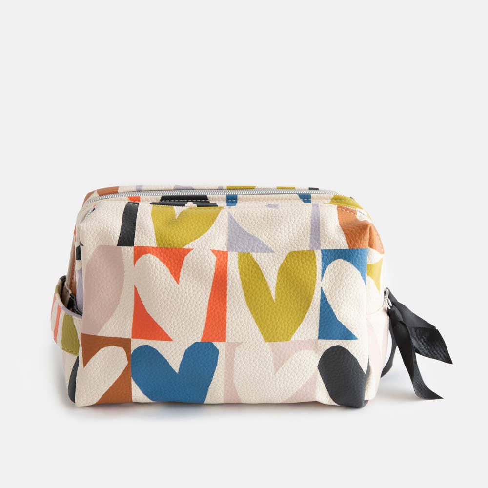 Caroline Gardner - Multi Checkmate Heart Large Travel Bag