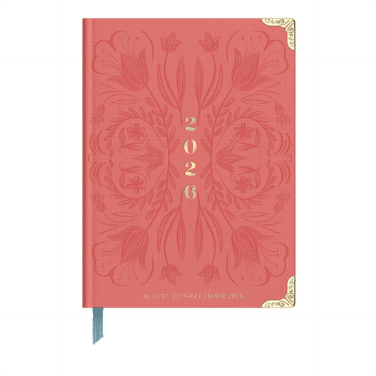 Good Juju Ink - 2026 Tulip Blind Embossed 17-Month Medium Bound Planner