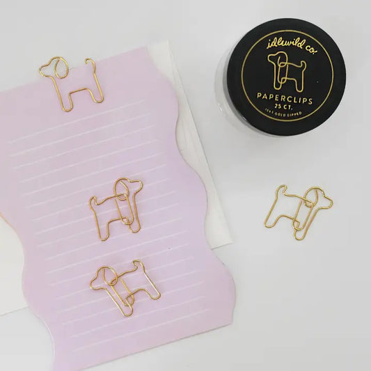 Idlewild Co. Gold Paper Clips - Jar of 25