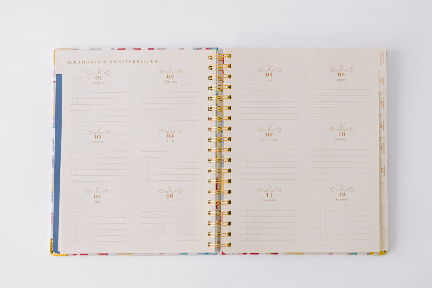 Good Juju Ink - 2026 Bows Pattern Toss 17-Month Large Spiral Planner