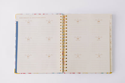 Good Juju Ink - 2026 Bows Pattern Toss 17-Month Large Spiral Planner