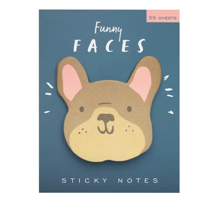 Girl of All Work Funny Faces Die Cut Sticky Notes