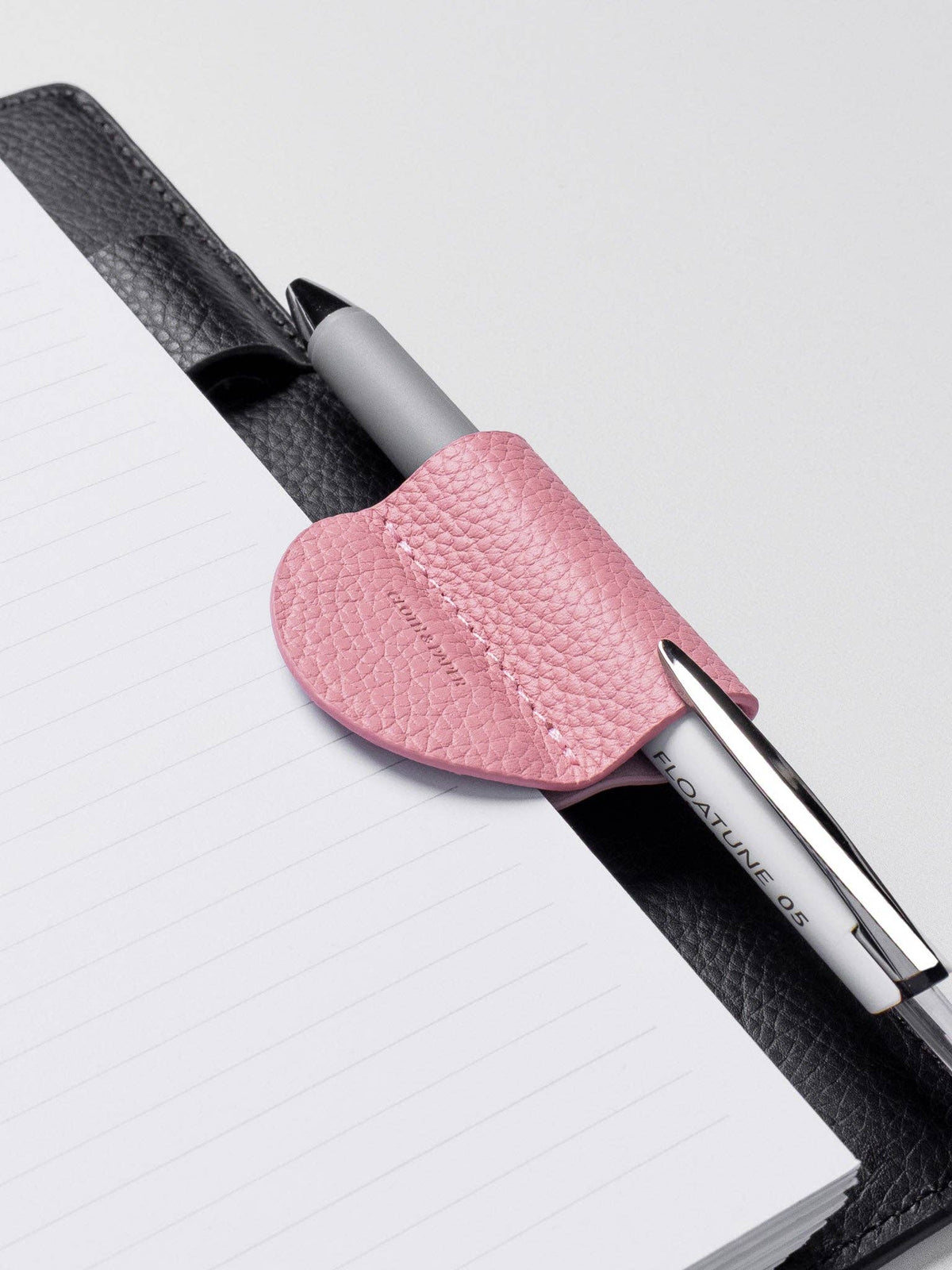 Cloth & Paper - Magnetic Bookmark Pen Holder - Leather