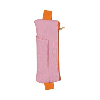 DesignWorks Ink Vegan Leather Pen Pouch - Pink + Orange