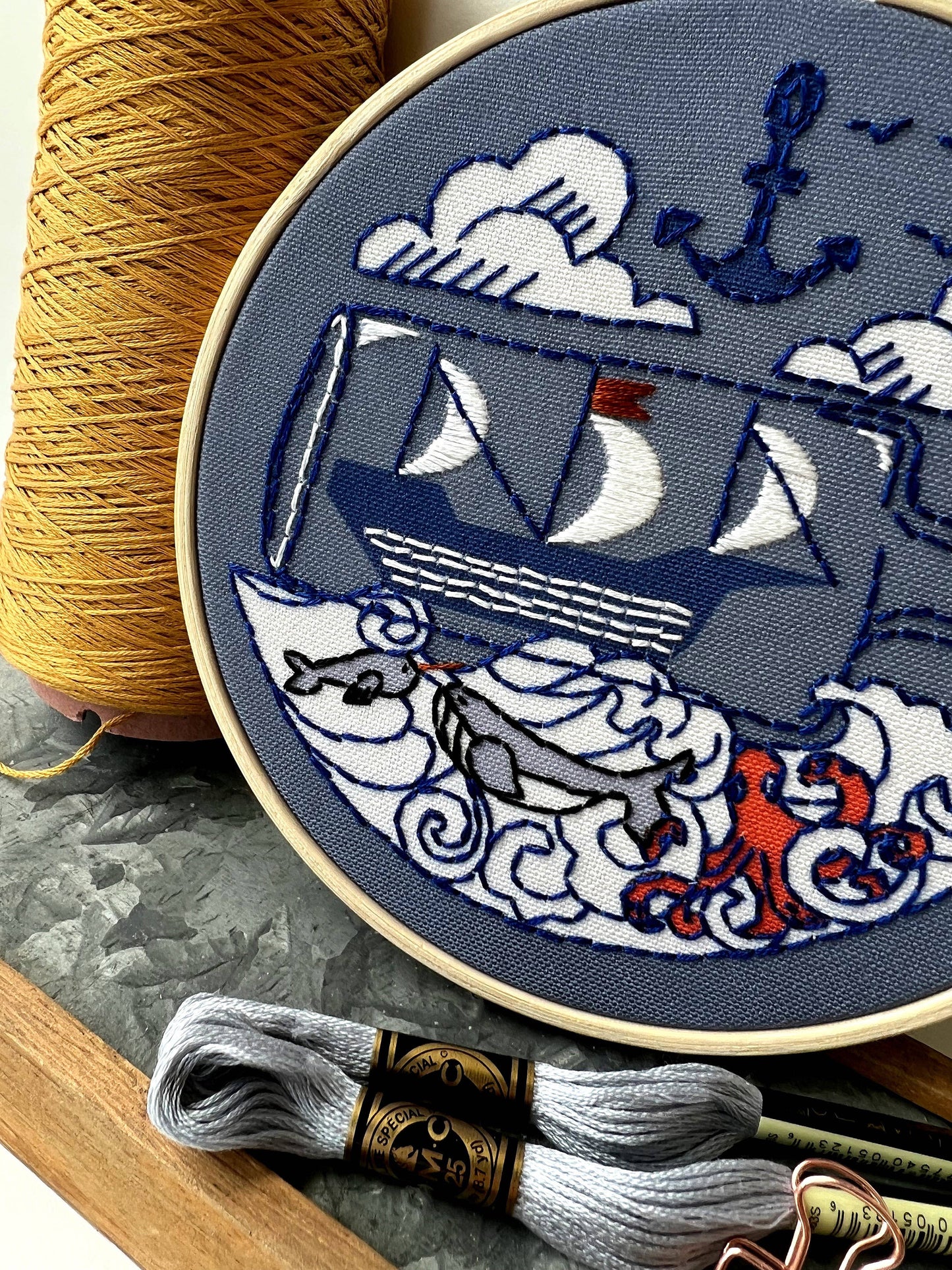 Rikrack - Ship Embroidery Kit