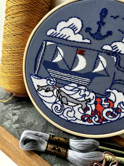 Rikrack - Ship Embroidery Kit