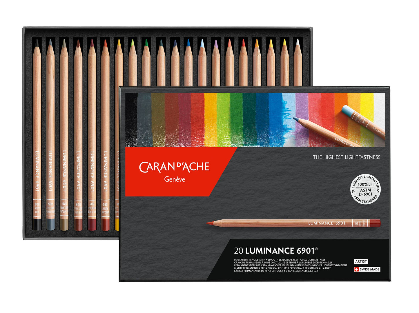 Caran d'Ache - Set of 20 Colored Pencils LUMINANCE™