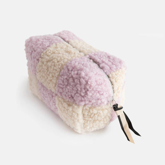 Caroline Gardner - Lilac Check Borg Cube Bag