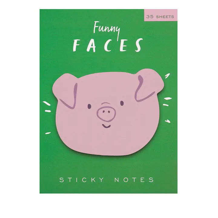 Girl of All Work Funny Faces Die Cut Sticky Notes