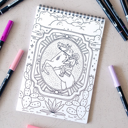 Antiquaria Coloring Book - Cosmic Cowgirl