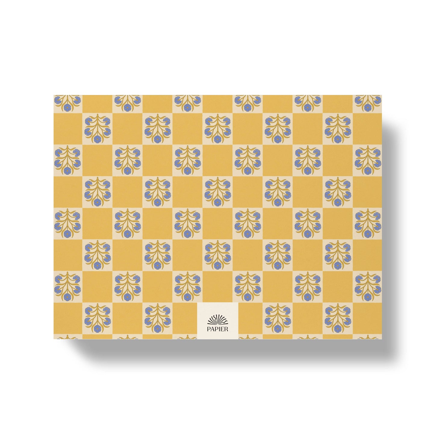 Papier - Floral Checkerboard Undated Weekly Desk Planner