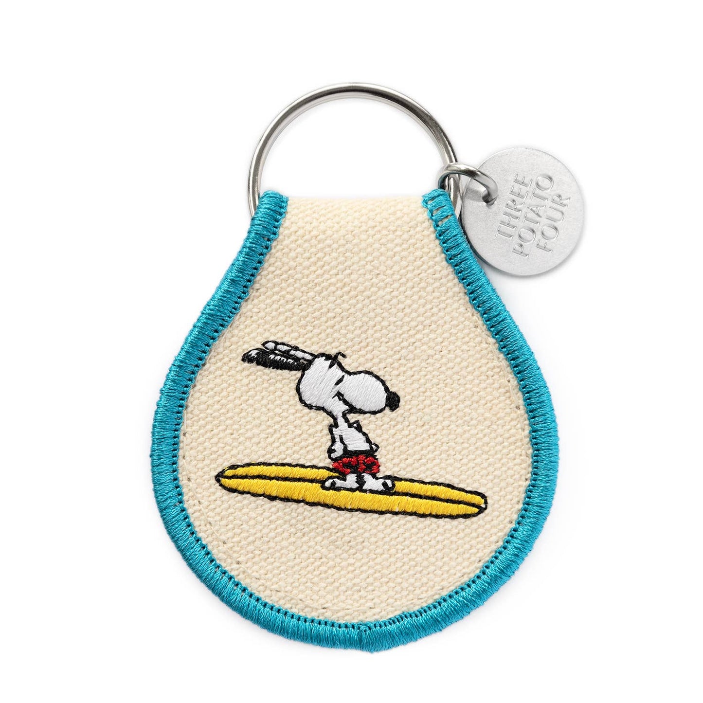 Three Potato Four - 3P4 x Peanuts® - Snoopy Surf Patch Keychain