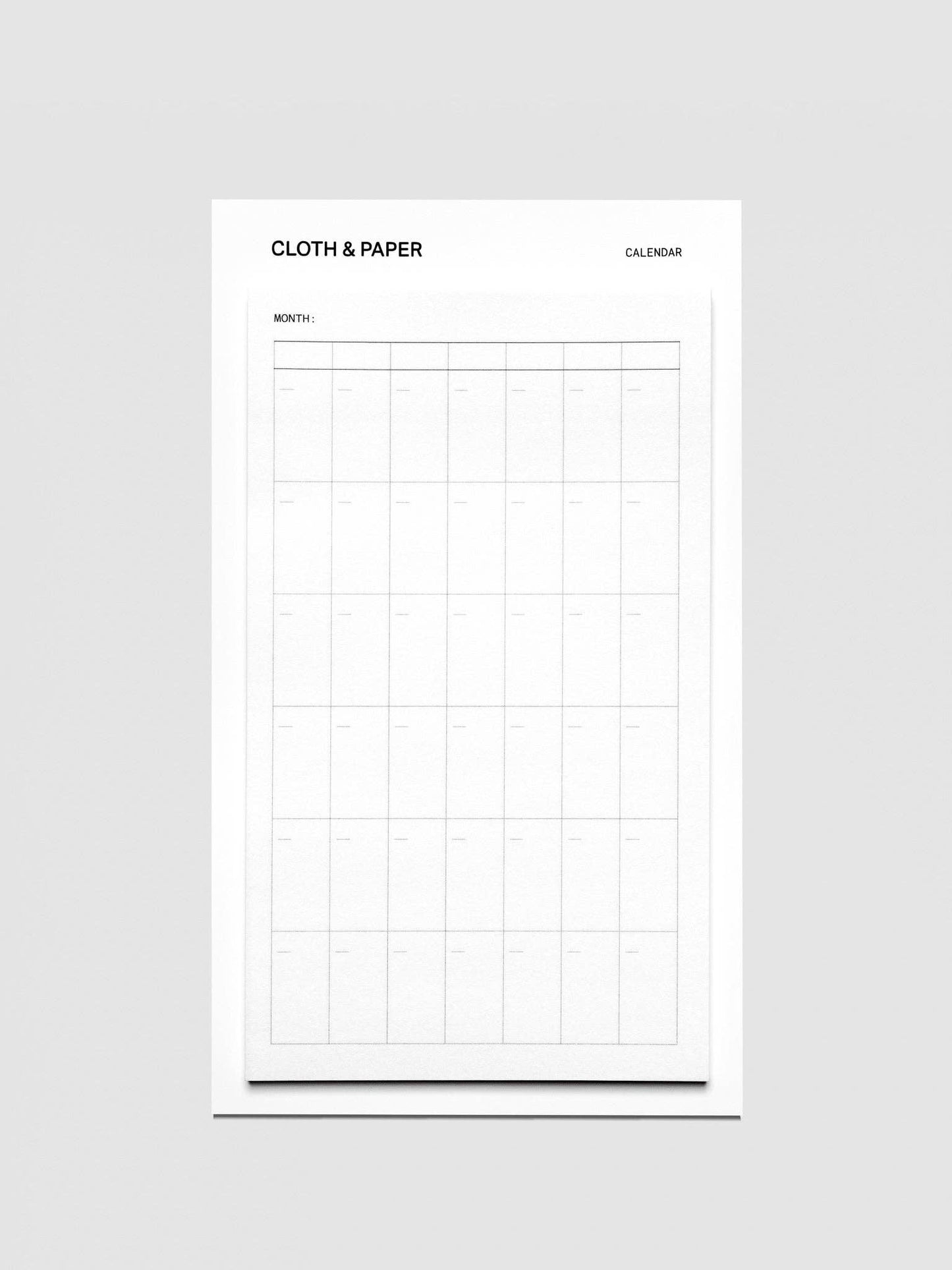 Cloth & Paper - Sticky Note Set - Monthly Overview