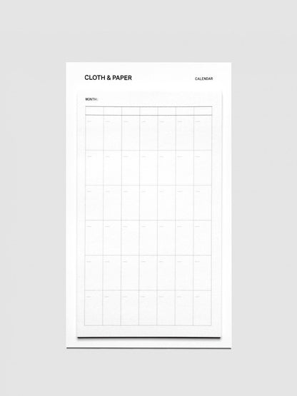 Cloth & Paper - Sticky Note Set - Monthly Overview