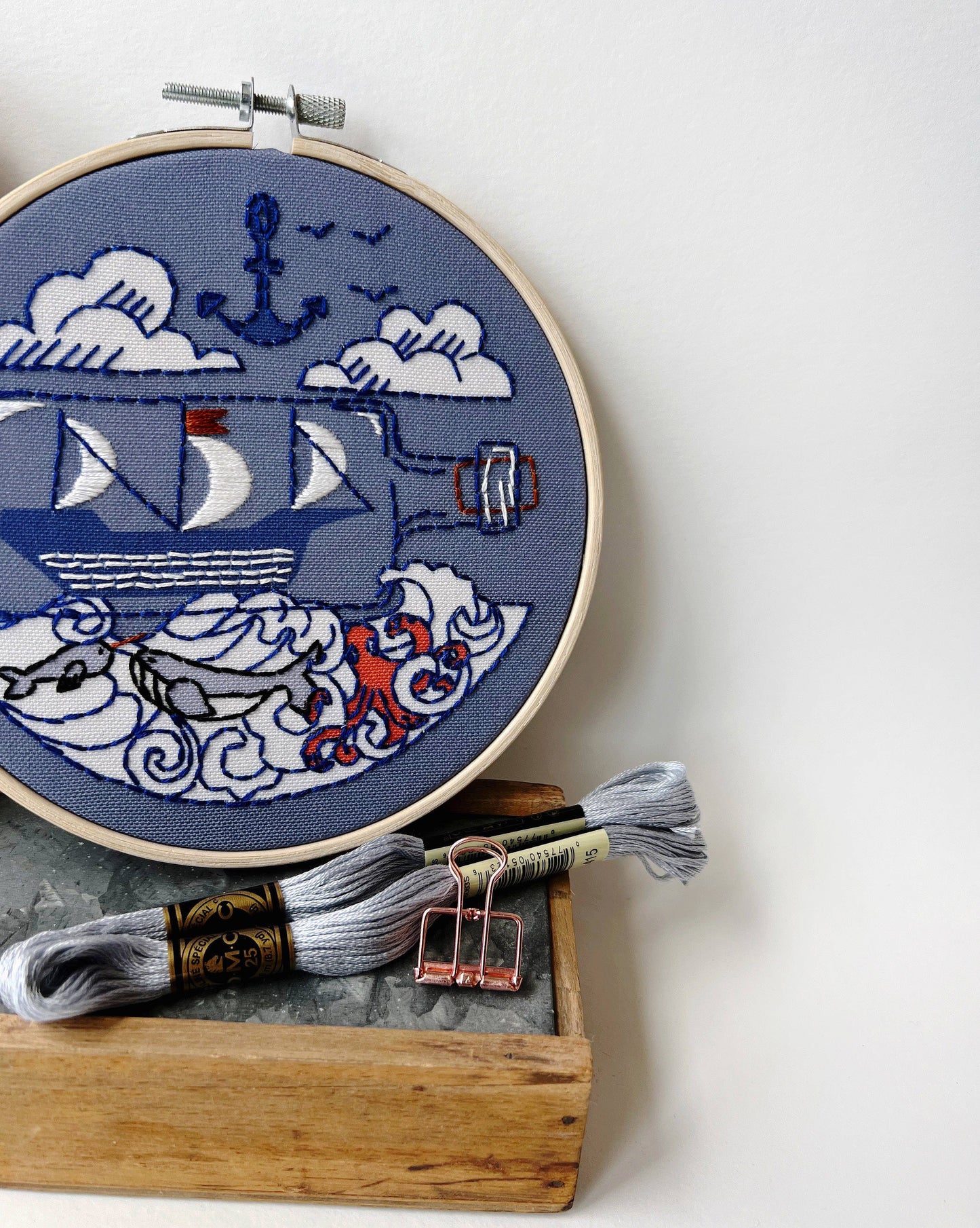 Rikrack - Ship Embroidery Kit
