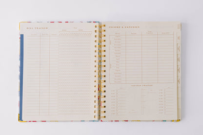 Good Juju Ink - 2026 Bows Pattern Toss 17-Month Large Spiral Planner