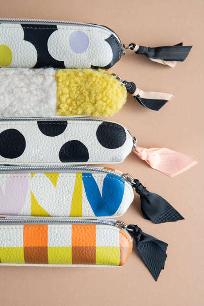 Caroline Gardner - Multi Stripe Borg Pencil Case