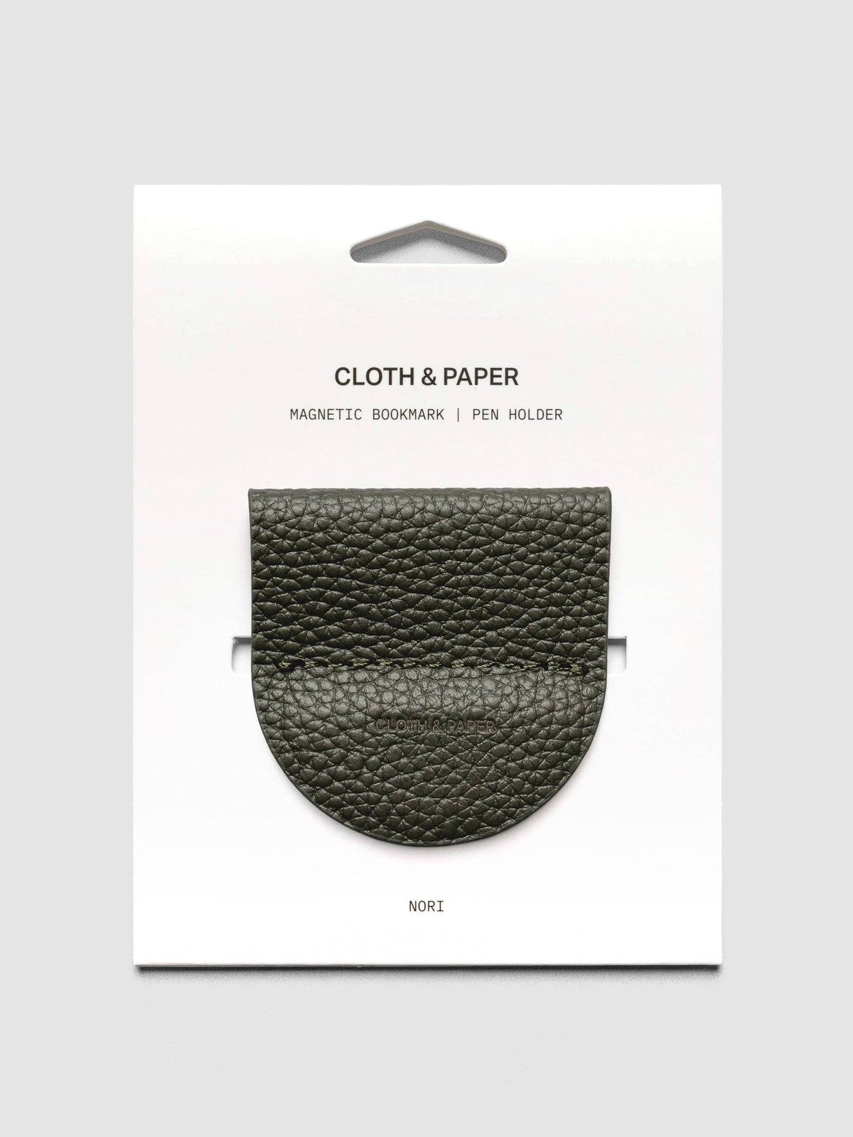 Cloth & Paper - Magnetic Bookmark Pen Holder - Leather