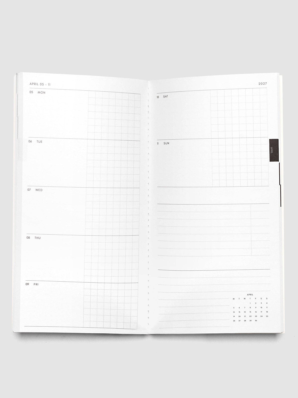 Cloth & Paper - 2027 Dated Travel Notebook Set - Weekly Horizontal - A5 Slim