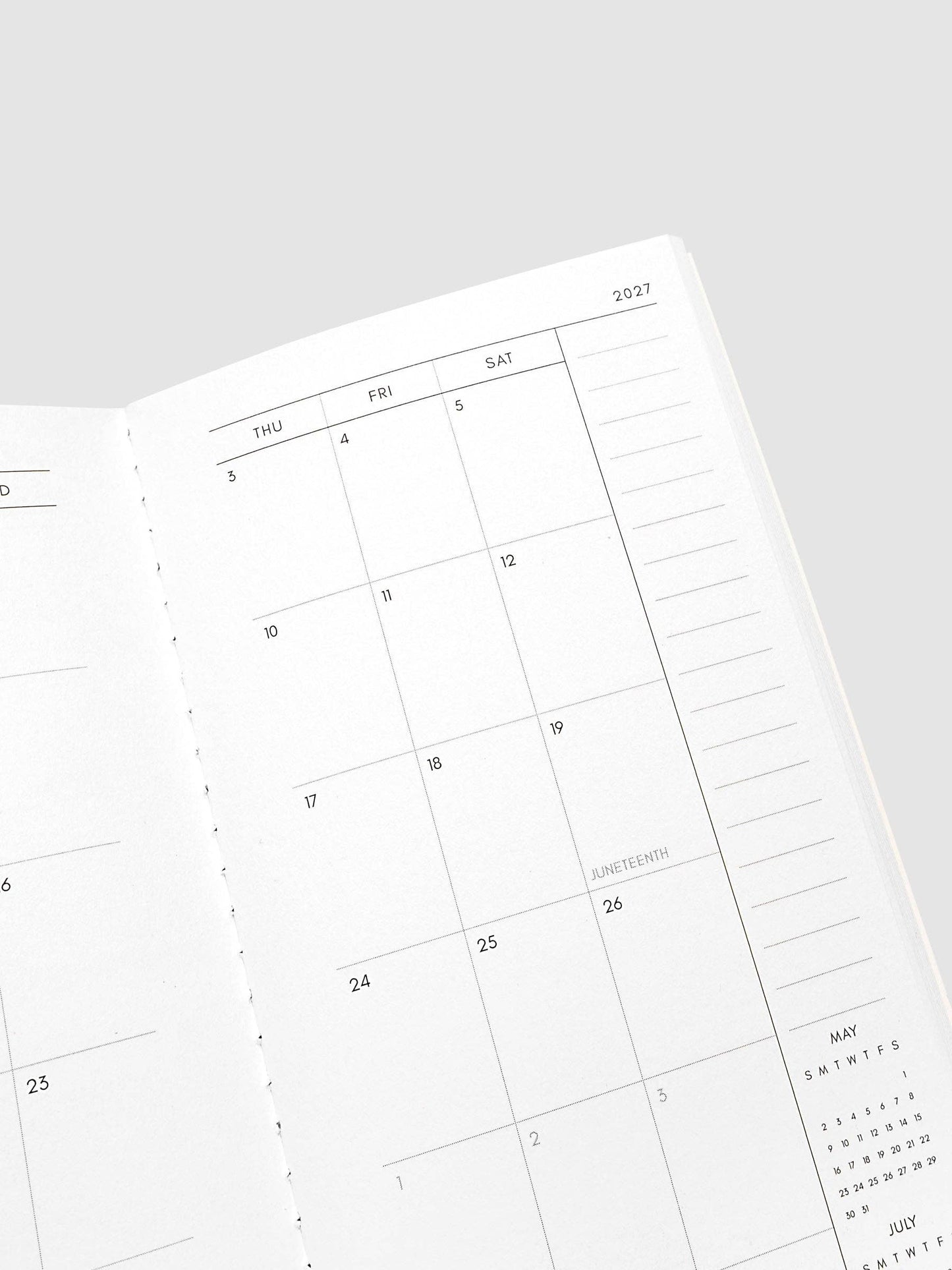 Cloth & Paper - 2027 Dated Travel Notebook - Monthly - Pocket Plus