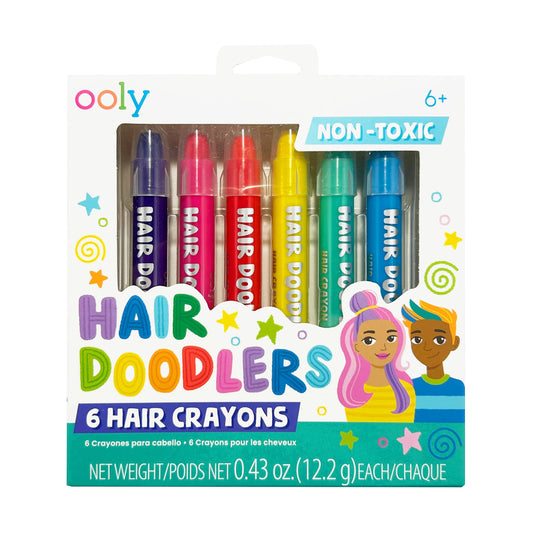Ooly - Hair Doodlers: Hair Crayons - Set of 6