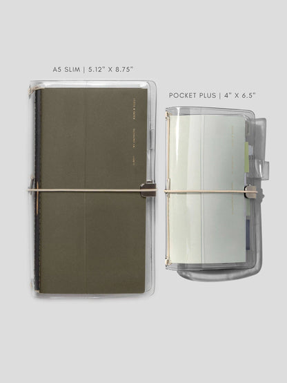 Cloth & Paper - Clear Vinyl Travel Notebook Cover - Pocket Plus