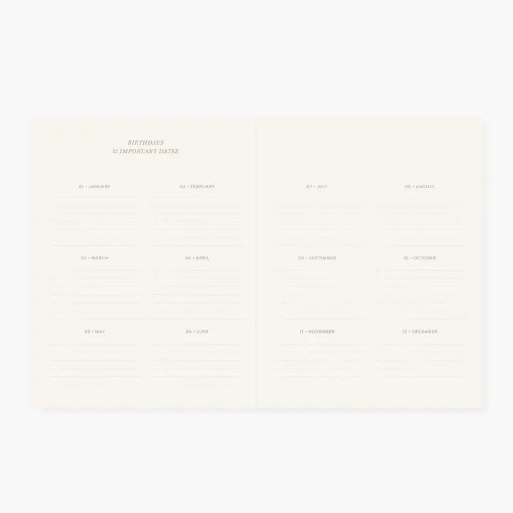 Botanica Paper Co. - Undated Monthly Planner