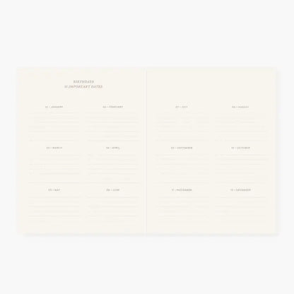 Botanica Paper Co. - Undated Monthly Planner