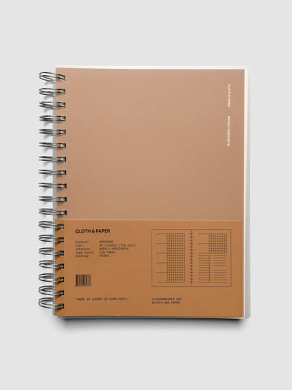 Cloth & Paper - Spiral Notebook - HP Classic