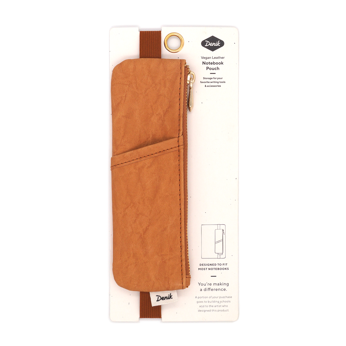 Denik Caramel Crinkle Notebook Pouch