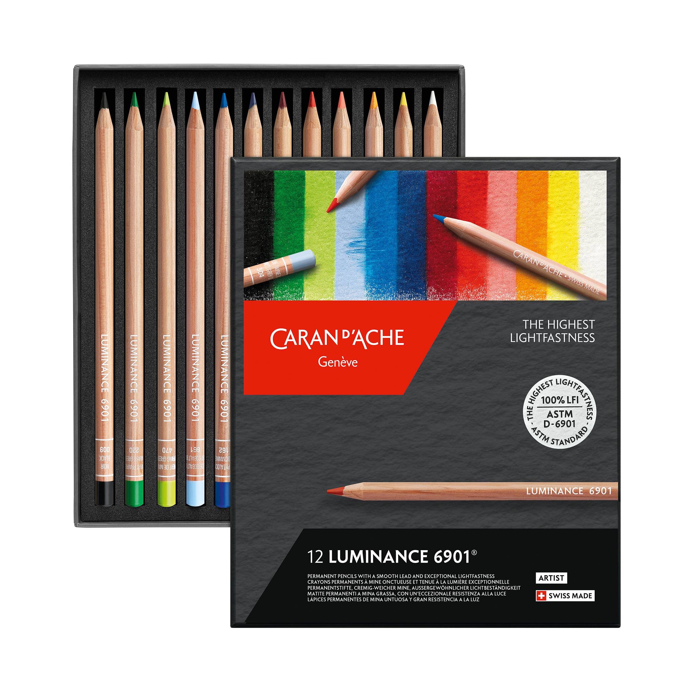 Caran d'Ache - Set of 12 Colored Pencils LUMINANCE™ – Ink.Paper.Crafts