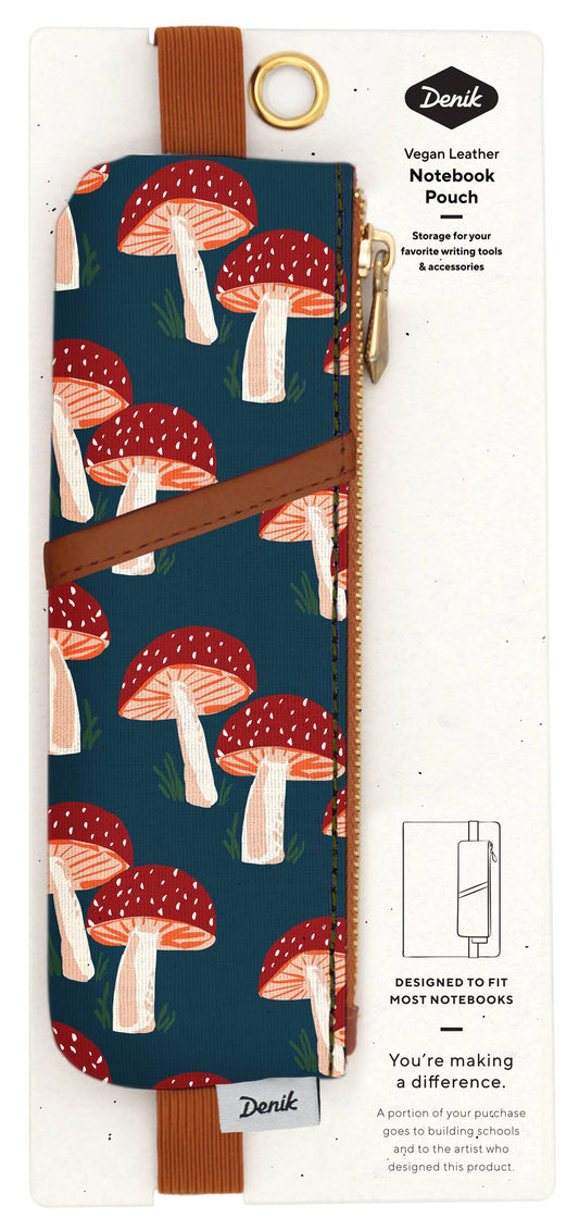 Denik - Navy Mushroom Notebook Pouch