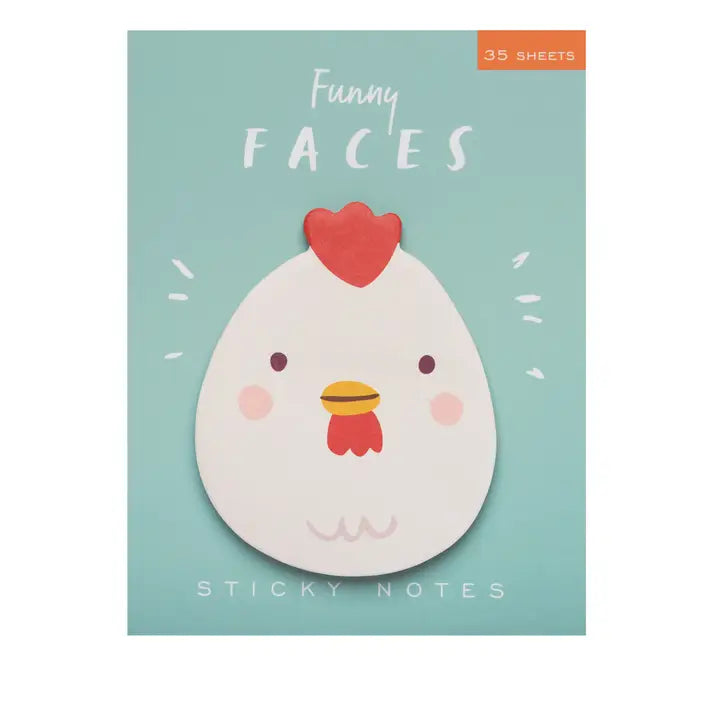 Girl of All Work Funny Faces Die Cut Sticky Notes